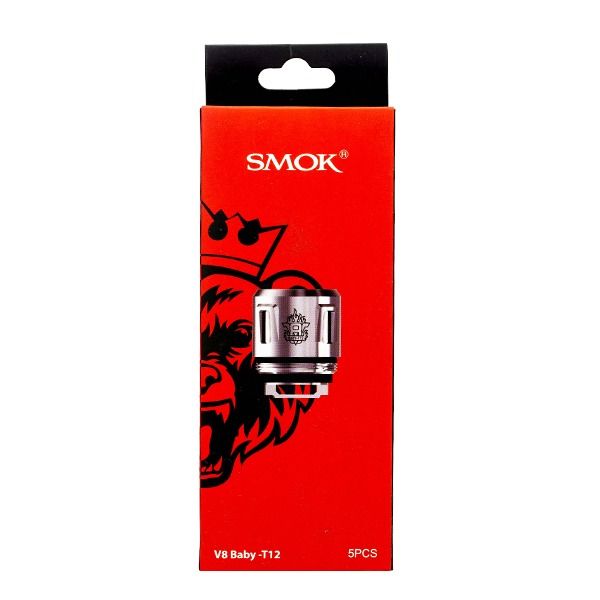 SMOK TFV8 Baby Coils (5-Pack) - Baby T12 0.15ohm with packaging