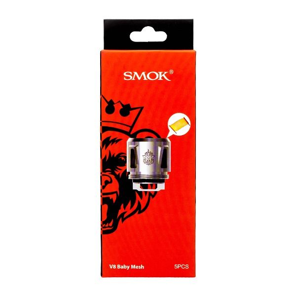 SMOK TFV8 Baby Coils (5-Pack) - Baby Mesh 0.15ohm with packaging