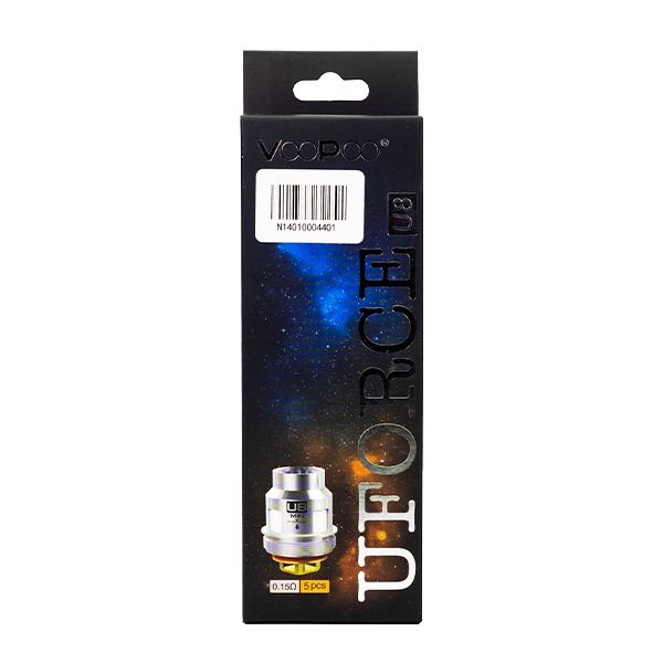 VooPoo UForce Replacement Coils 5-Pack - U8 0.15ohm Octuple Coil with packaging