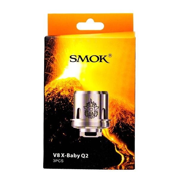 SMOK TFV8 X-Baby Replacement Coils 3-Pack - Q2 0.2ohm (3-Pack) with Packaging