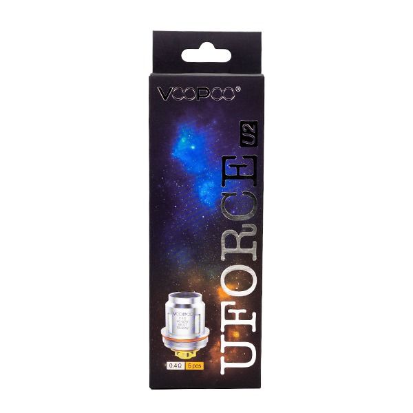 VooPoo UForce Replacement Coils 5-Pack - U2 0.4ohm Single Coil with packaging