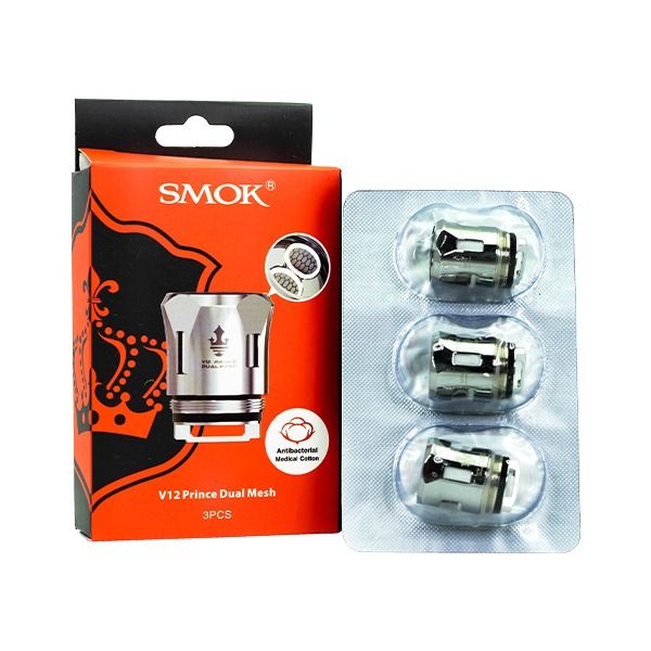 SMOK TFV12 Prince Replacement Coils 3-Pack - 0.2ohm Prince Dual Mesh with Packaging