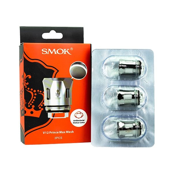 SMOK TFV12 Prince Replacement Coils 3-Pack - 0.17ohm Prince MAX Mesh with Packaging
