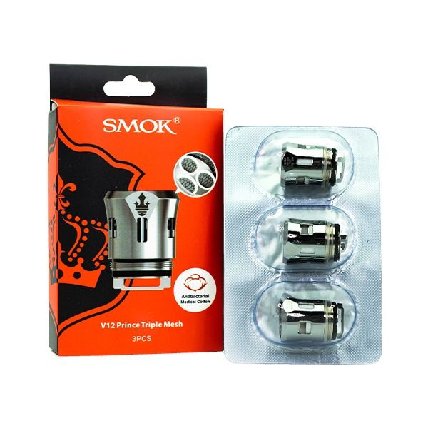 SMOK TFV12 Prince Replacement Coils 3-Pack - 0.15ohm Prince Triple Mesh with Packaging