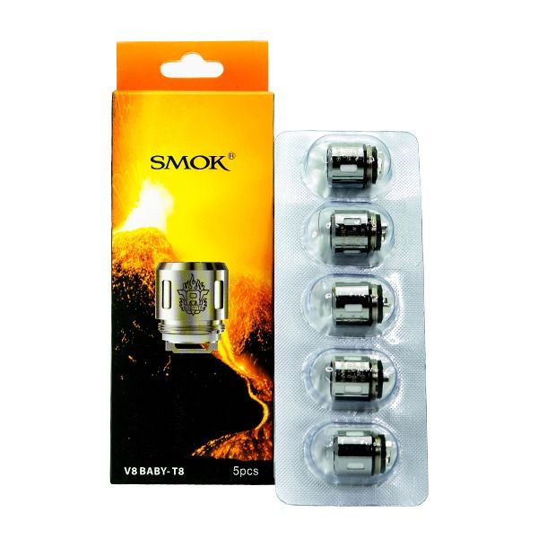 SMOK TFV8 Baby Coils (5-Pack) - Baby T8 0.15ohm Octuple with packaging