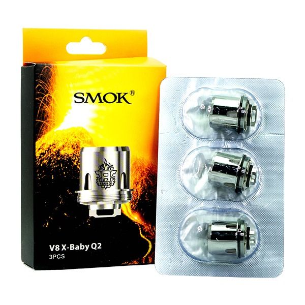 SMOK TFV8 X-Baby Replacement Coils 3-Pack - Q2 0.2ohm (3-Pack) with Packaging