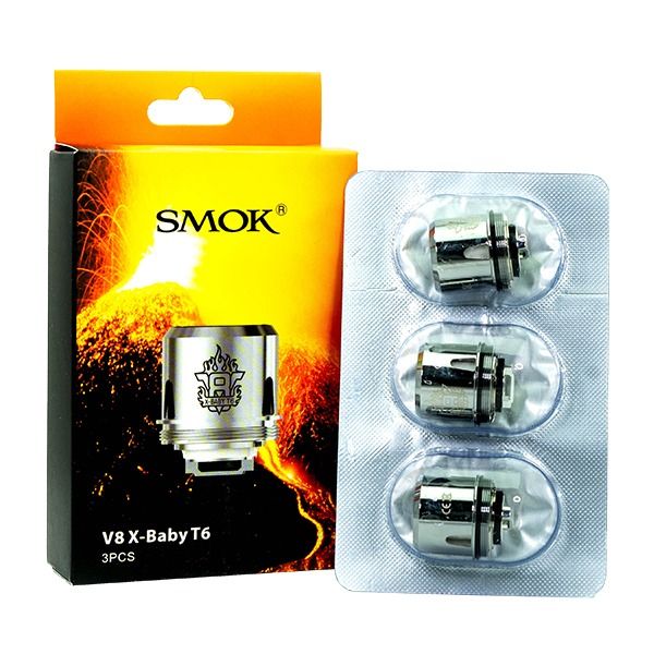SMOK TFV8 X-Baby Replacement Coils 3-Pack - T6 0.2ohm (3-Pack) with Packaging