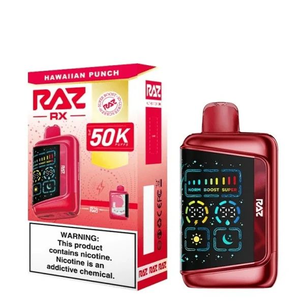 RAZ RX Dew Edt. 50K Disposable hawaiian punch with packaging
