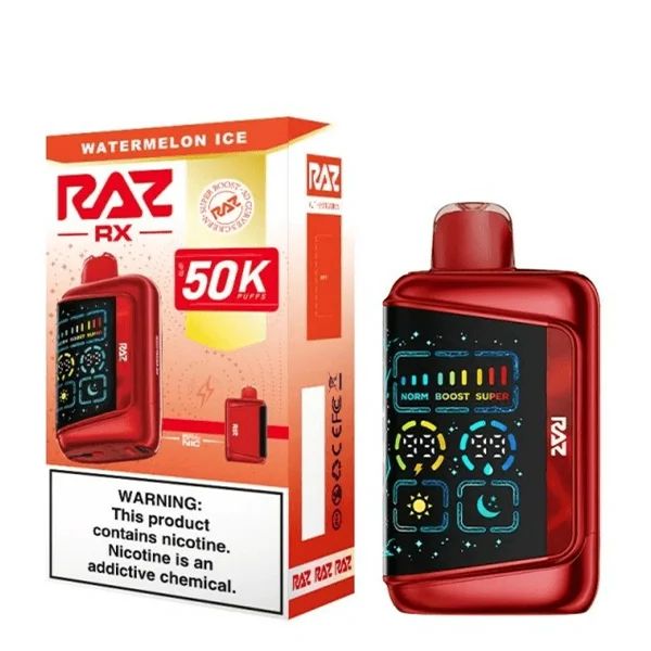 RAZ RX Dew Edt. 50K Disposable watermelon ice with packaging