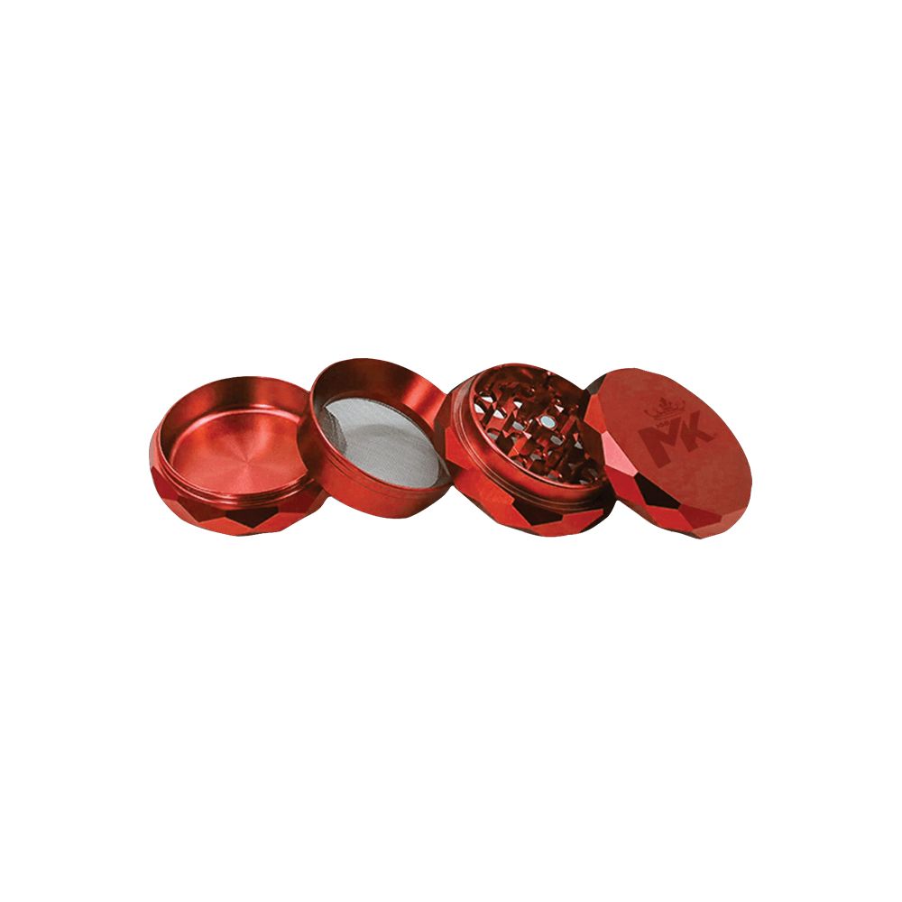 MKGlass MKGR8 Excalibur 4 Part Premium Grinder Display (6pc Display) Red