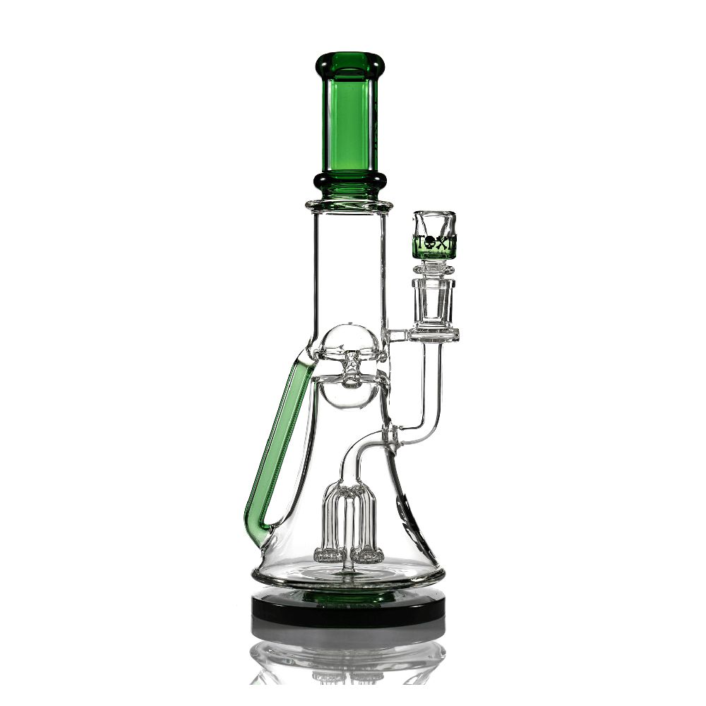 MKGlass TX40 Toxic Squid Perc Recycler Beaker (Water Pipe) - Green