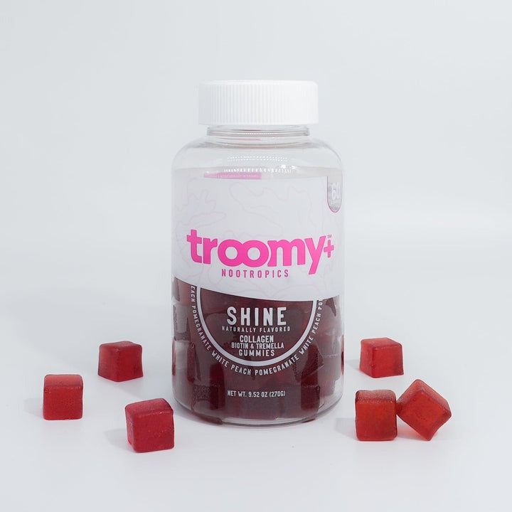 TROOMY NOOTROPICS Gummies 60ct Bottle Collagen Biotin & Tremella Gummies