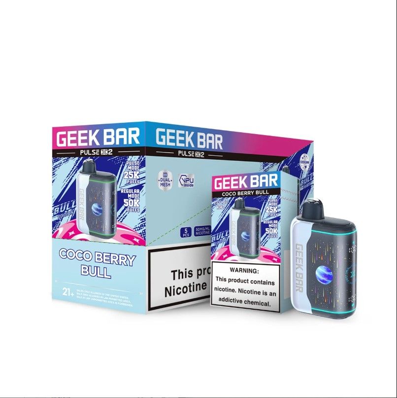 Geek Bar Pulse X2 5K Disposable - Coco Berry Bull With Packaging