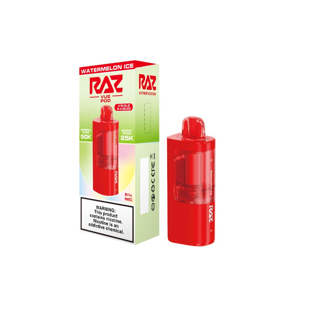 Raz Vue 50K Disposable + Pod Group - Watermelon Ice With Packaging