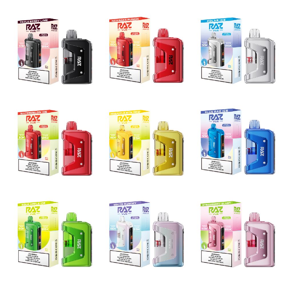 Raz Vue 50K Disposable + Power Dock Group Image