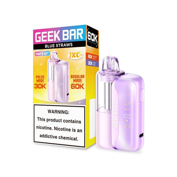 Geek Bar Mate 60K Disposable + Power Dock Blue Straws