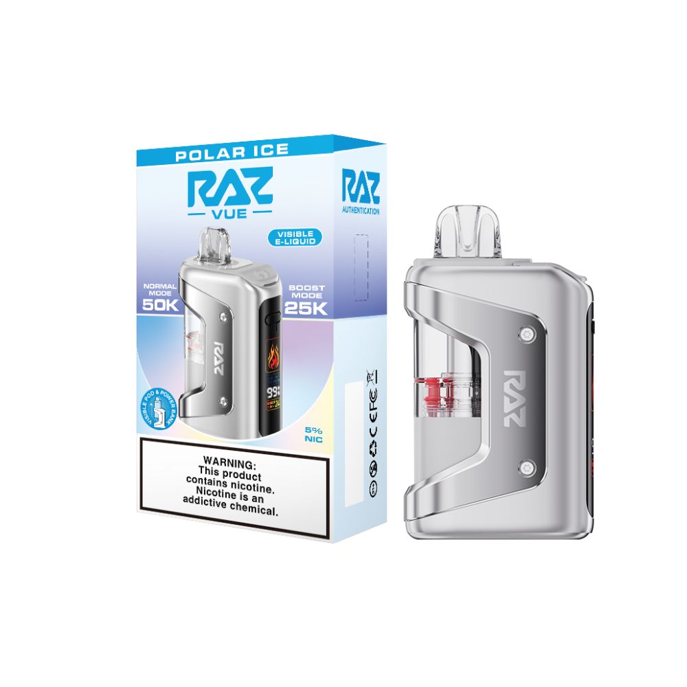 Raz Vue 50K Disposable + Power Dock - Polar Ice With Packaging