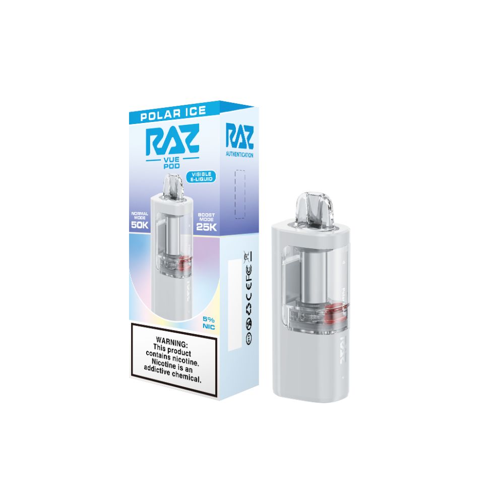 Raz Vue 50K Disposable + Pod Group - Polar Ice With Packaging