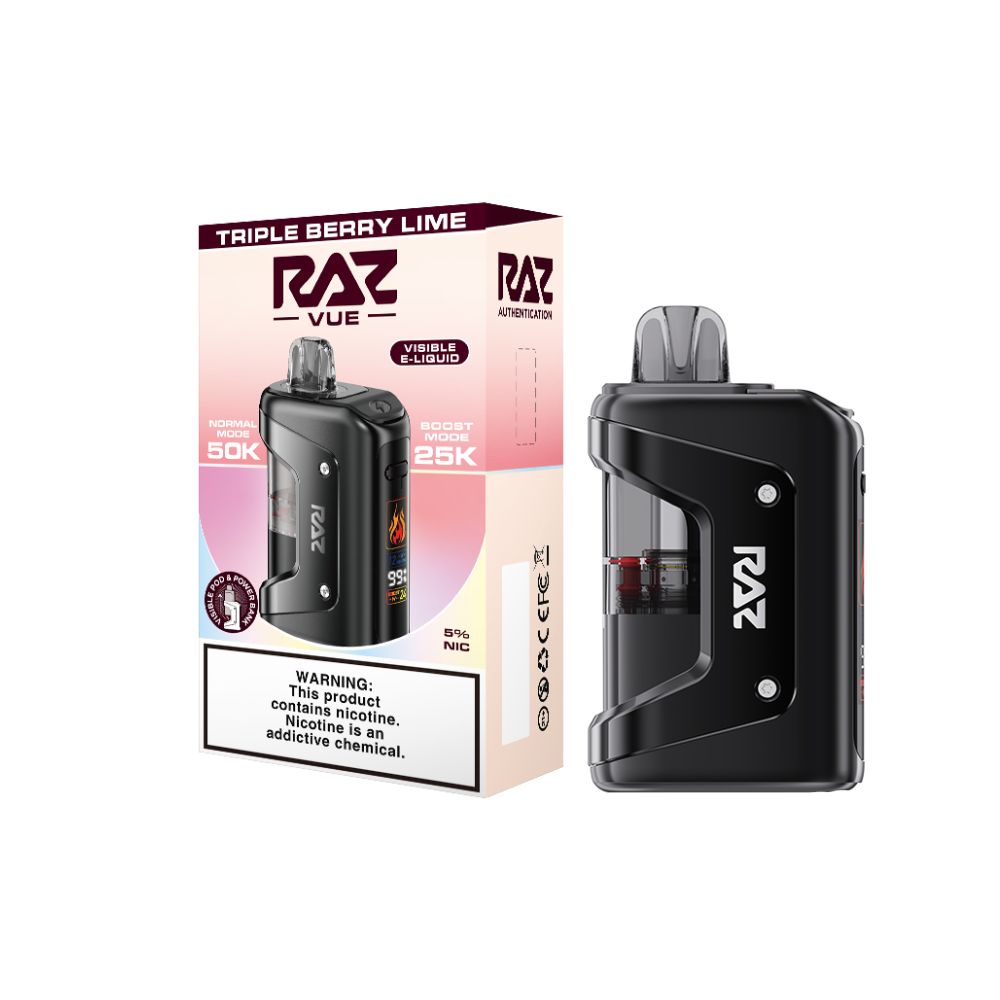 Raz Vue 50K Disposable + Power Dock - Triple Berry Lime With Packaging