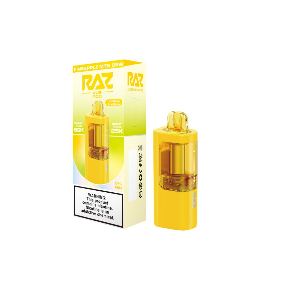 Raz Vue 50K Disposable + Pod Group - Pineapple MTN Dew With Packaging