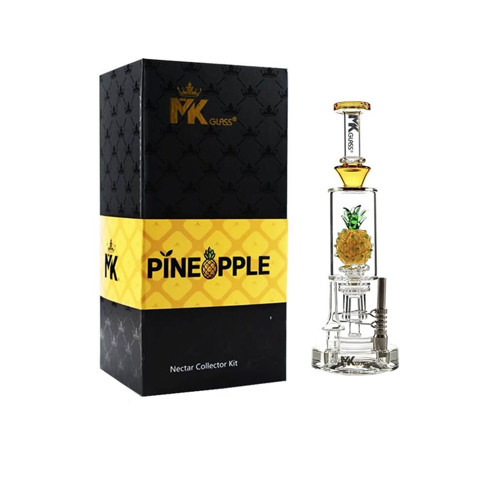 MKGlass MK100 Pineapple Glass Nectar Collector Kit - Brown with Packaging