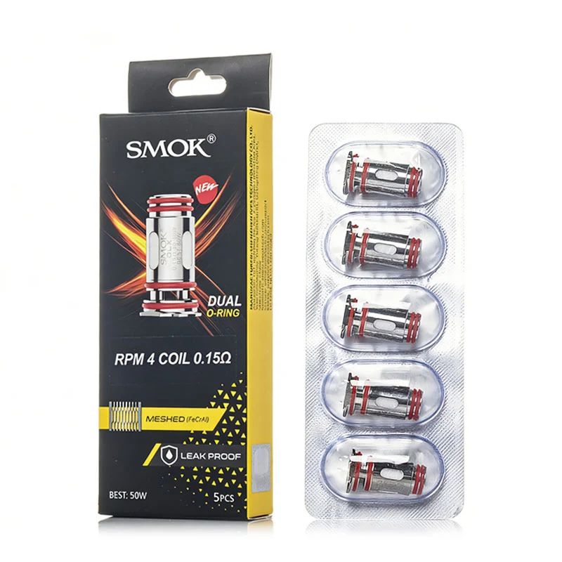 SMOK RPM 4 Replacement Coils 5-Pack 0.15ohm with packaging
