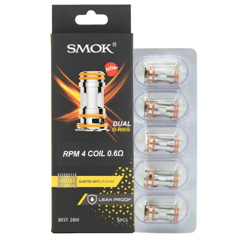 SMOK RPM 4 Replacement Coils 5-Pack 0.6ohm with packaging