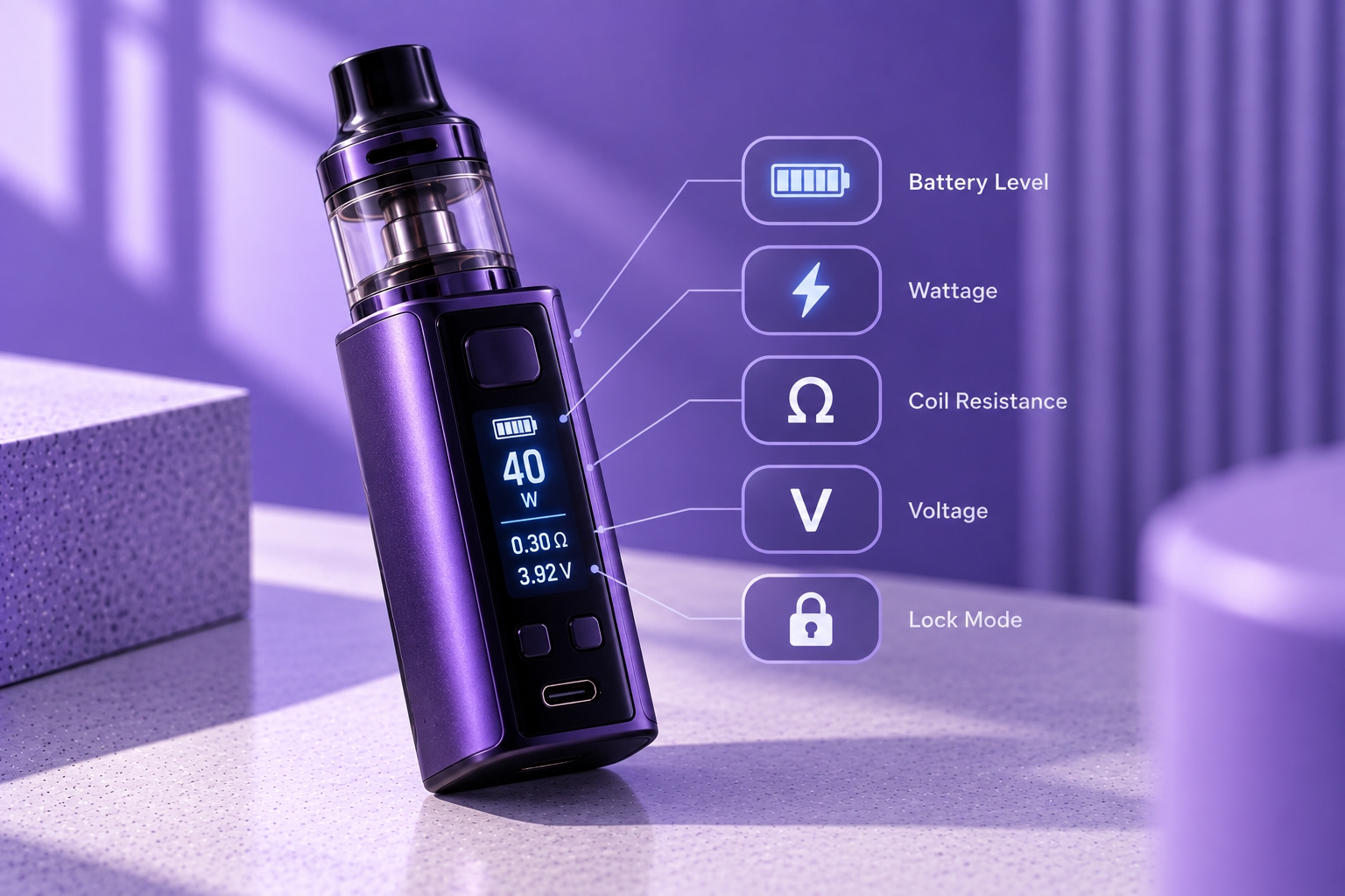 Vape Screen Symbols Explained: A Guide to Common Display Indicators