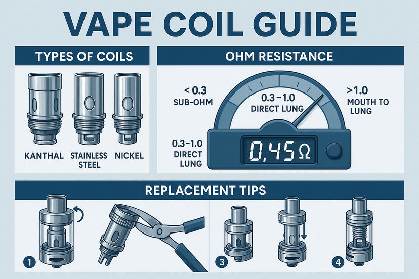 Vape Coil Guide: Types, Ohm Resistance & Replacement Tips